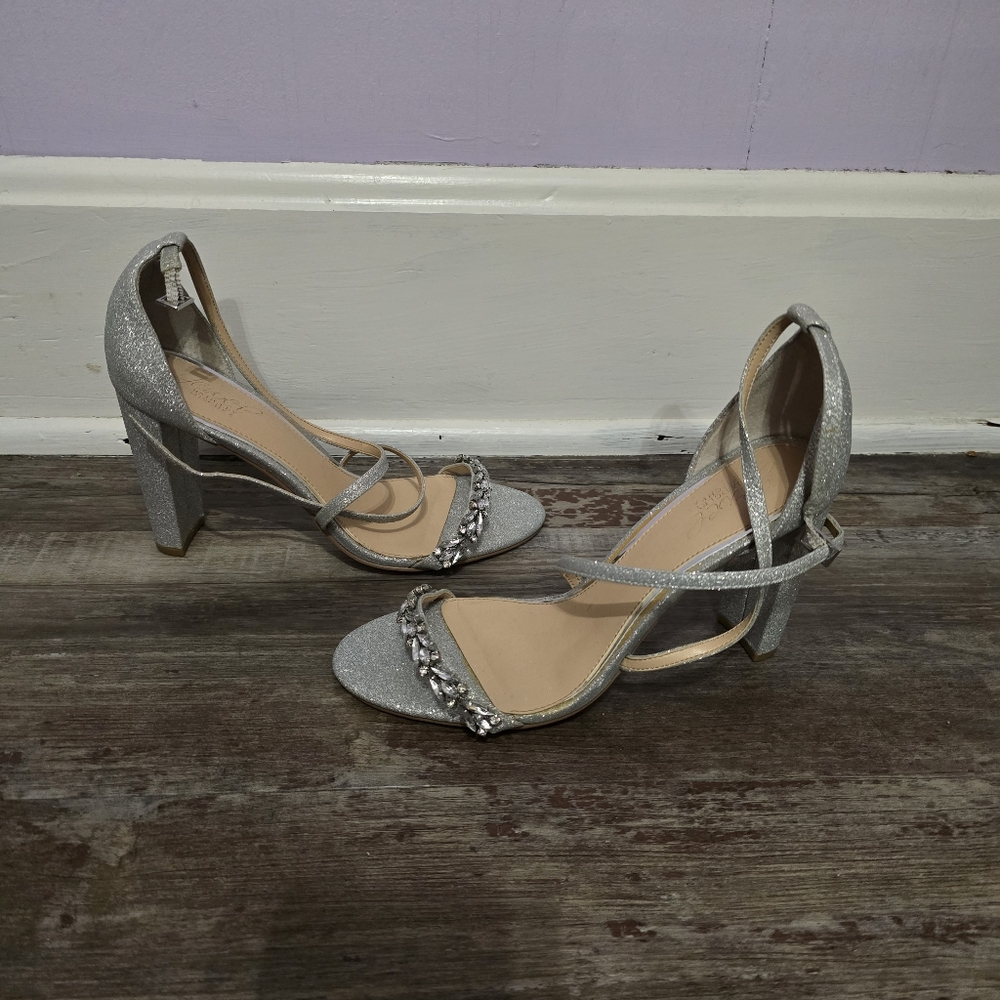 Elegant Silver Women's Heels